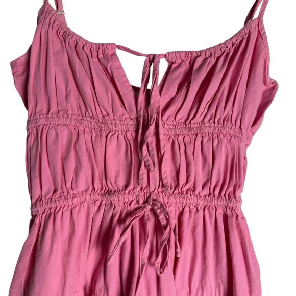 Ciao Lucia Fabia Pink Sleeveless Ruched Barbiecore Party Midi Dress Size Small - Picture 8 of 15